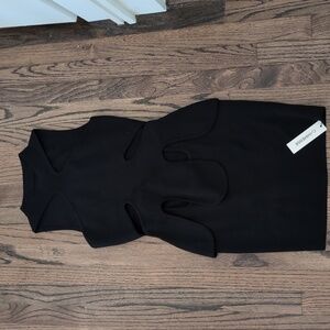 Commense Cutout Dress Chic Black Sleeveless Dress with Cutout Design